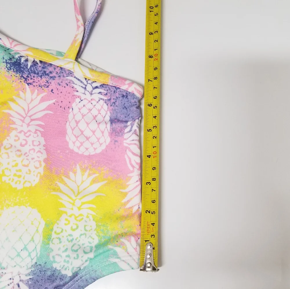 Pink Platinum UPF50 Quick Dry One-Piece Swimsuit Tye Dye Pink Pineapple Print 3T